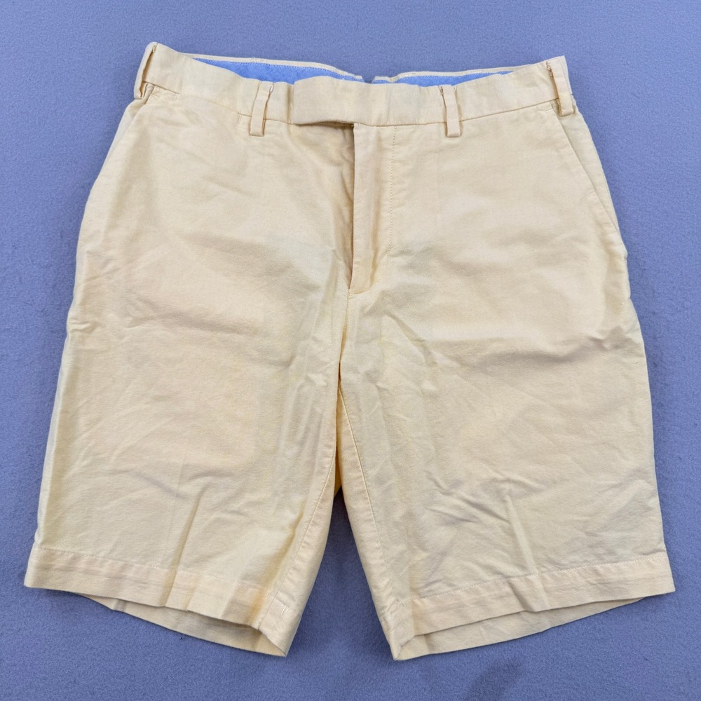 Polo Ralph Lauren Cotton Chino Shorts Men's 31 Yellow 9" Inseam Preppy Casual‎
